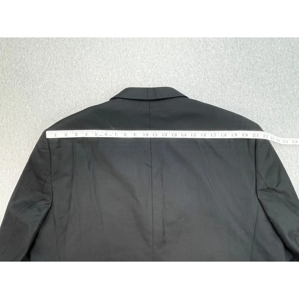 Jos A Bank Blazer Mens 50R Black 100% Wool 2-Button Single Breast Tailored Fit